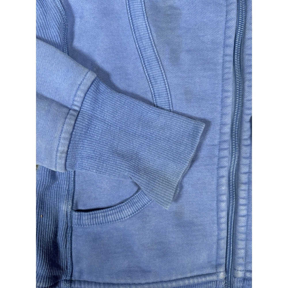 Vintage Lululemon Scuba Hoodie Womens‎ 6 Rocksteady Blue Cotton Fleece Full Zip - Picture 7 of 16